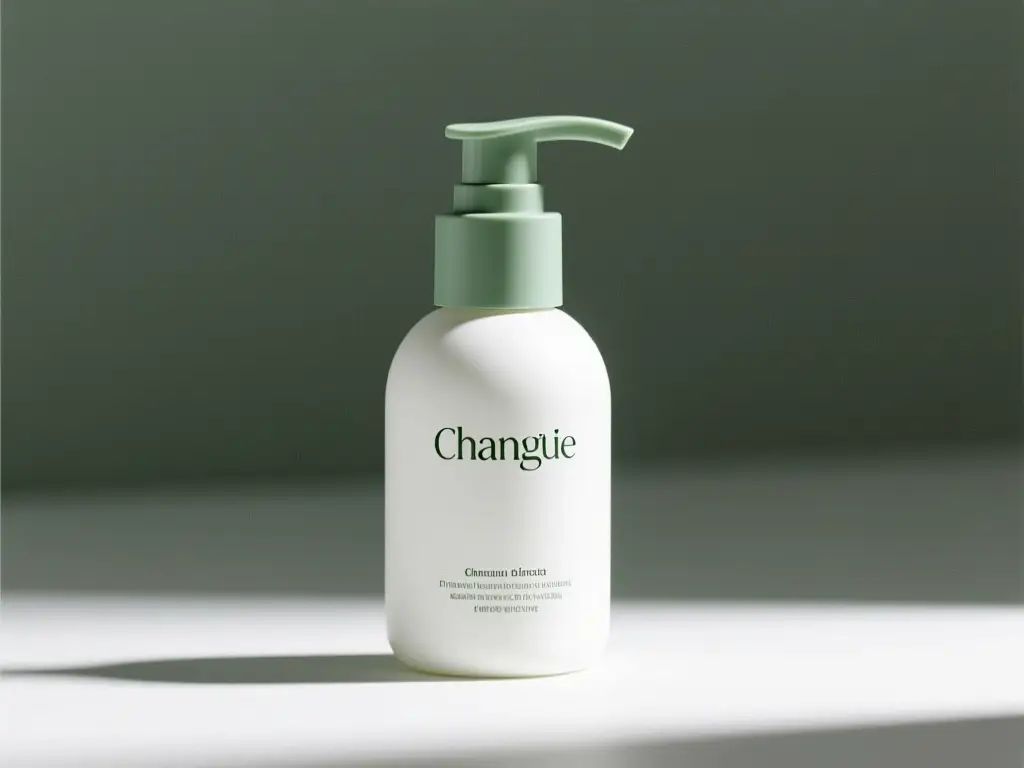 Skincare packaging arranged as a reference-guided refresh board